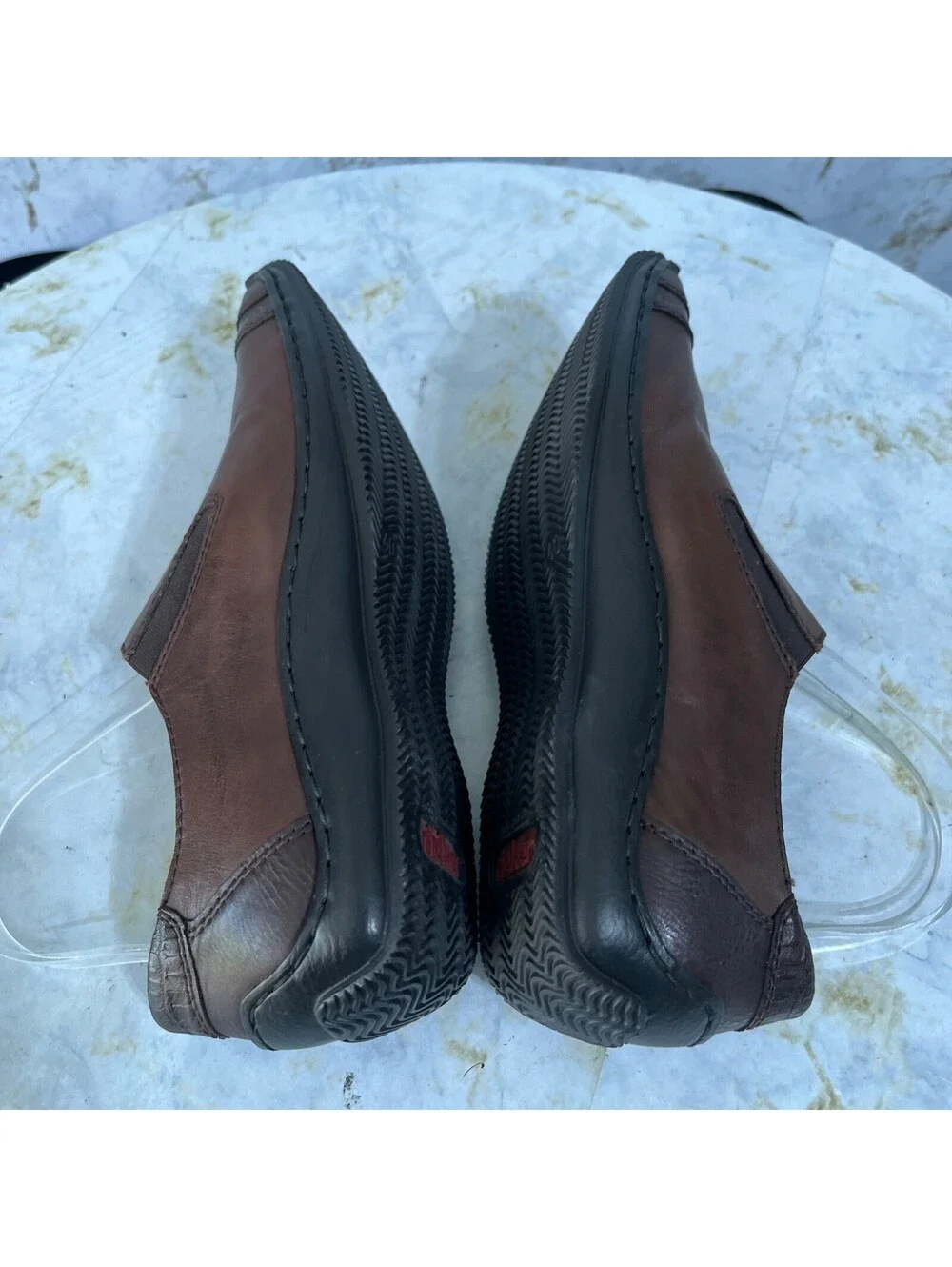 Rieker Celia 40 Women's Size 8.5 Shoes Brown Leather Zip Comfort Casual Loafers